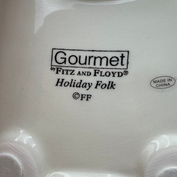 Fitz and Floyd Cookie Jar Snowman "Holiday Folk" NIB - Picture 6 of 8